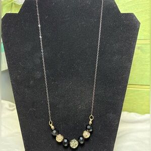 Gold Flash Obsidian Rose Necklace
